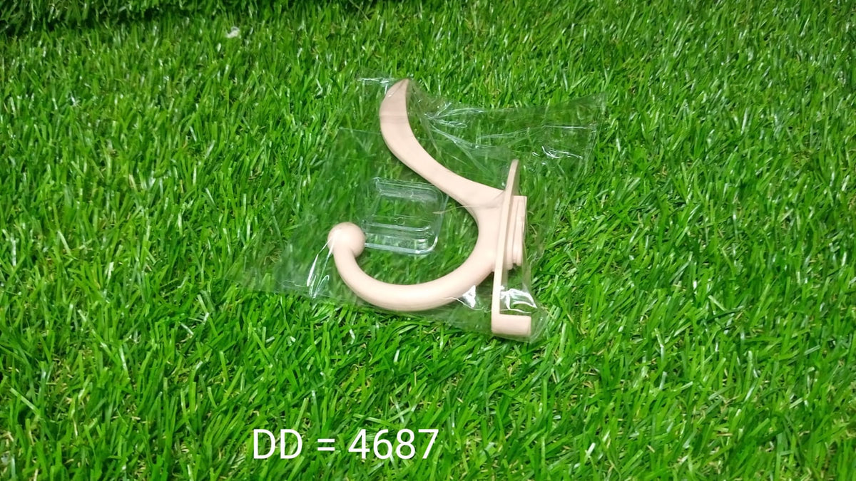 Single clear plastic self adhesive wall hook, showcasing its minimalist design.